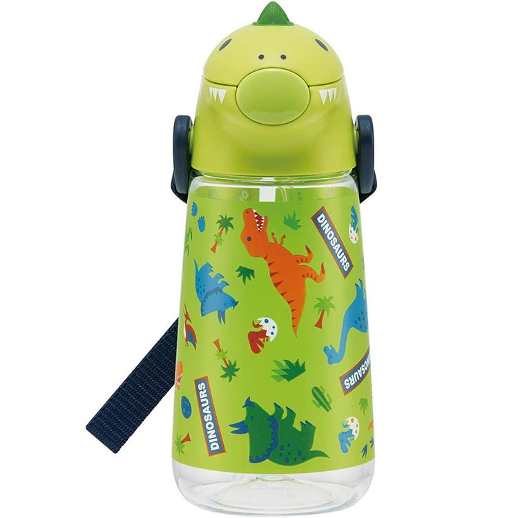스케이터 일본 주방용품 플라스틱 어린이 스트로우 물병 420ml 디노사우르스